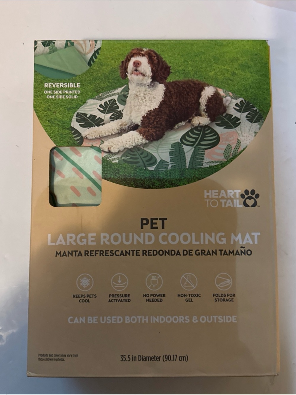 HearttoTail Large Round Cooling Mat Large Portable Mat For Outdoor & Indoor New